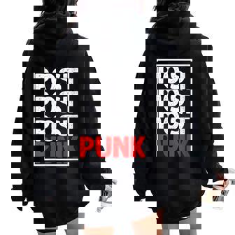Post Punk Punker Rocker Musique Punk Rock Sweat à capuche oversize pour femme avec imprimé dans le dos - Cadeauxyz