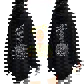 Prayer Warrior Locs Christian Black Woman Camo Bandana Women Oversized Hoodie Back Print - Thegiftio UK