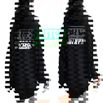 Pritch Please Basketball Lover Vintage Women Oversized Hoodie Back Print - Seseable