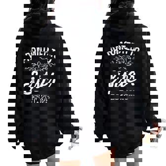Promoted To Sister Est 2025 Soon Sister To Be 1St Time Women Oversized Hoodie Back Print - Seseable
