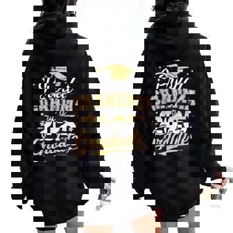 Proud Grandma Of A Class Of 2025 Graduate Senior Graduation Women Oversized Hoodie Back Print | Seseable UK