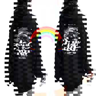 Proud Mom Mother's Day Lgbtq Rainbow Flag Gay Pride Lgbt Women Oversized Hoodie Back Print - Thegiftio UK
