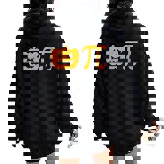 Pumpkin Pi Pie Halloween Math Teacher Christmas Women Oversized Hoodie Back Print - Monsterry