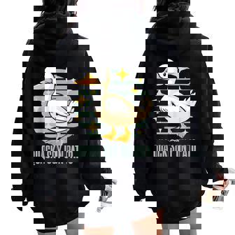Quack Soy Un Pato Pato De Goma Women Oversized Hoodie Back Print - Regaloses