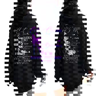 A Queen Was Born In December High Heels Birthday Women's Women Oversized Hoodie Back Print - Monsterry