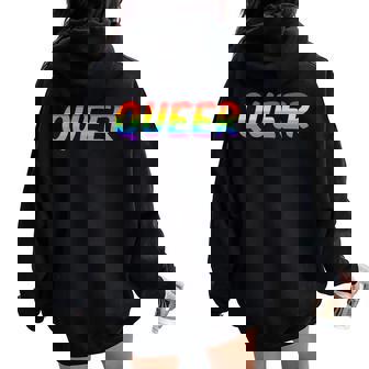 Queer Shirt LGBT Pride Gay Lesbian LGBTQ Shirt Women Men Women Oversized Hoodie Back Print - Monsterry