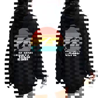 Quiet Rieselt Der Riesling Vintage Wine Glass Wine Retro Women Oversized Hoodie Back Print - Monsterry