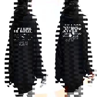 Recién Casados Desde 1974 Marido Esposa Aniversario Cuello Women Oversized Hoodie Back Print - Regaloses