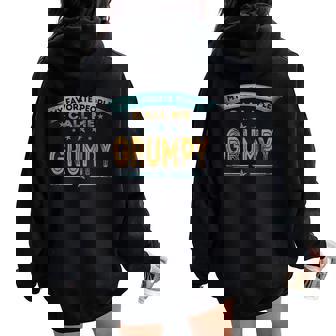 Regalos Divertidos Retrointage Mi Gente Favorita Me Llama Gruñón Women Oversized Hoodie Back Print - Regaloses