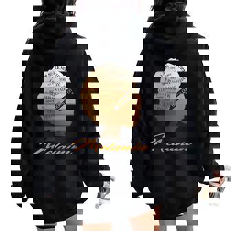 Reine Noire Africaine Américaine Melanin Fille Afro Lady Cadeau Sweat à capuche oversize pour femme avec imprimé dans le dos - Cadeauxyz