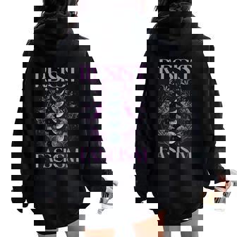Resist Fascism Moon Phases Floral Women Oversized Hoodie Back Print | Mazezy