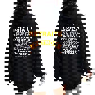 Retraite Homme Mon Patron Est Ma Retraité 2025 Sweat à capuche oversize pour femme avec imprimé dans le dos - Cadeauxyz