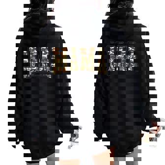 Retro Camo Hunting Mama Old Camo Mom Mother's Day Women Oversized Hoodie Back Print - Seseable