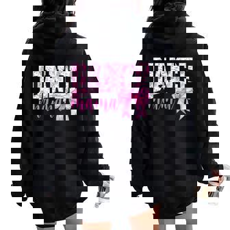 Retro Dance Mama Pink Coquette Bow Game Day Season Women Women Oversized Hoodie Back Print - Seseable