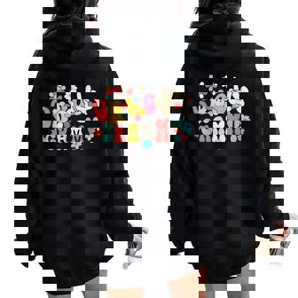 Retro Groovy Grammy Family Matching Mother's Day Women Oversized Hoodie Back Print - Thegiftio