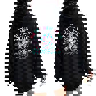 Retro Happy New Year 2025 Trendy Teacher Life Women Oversized Hoodie Back Print | Seseable CA