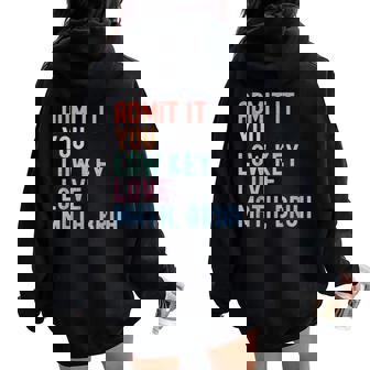 Retro You Low Key Love Math Bruh Math Teacher Nerdy Math Women Oversized Hoodie Back Print | Seseable CA