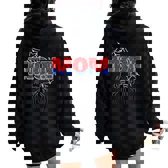 Retro Spider Momd Family Birthday Boy Party Mother's Day Women Oversized Hoodie Back Print | Seseable CA
