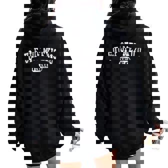 Retro Vintage Distressed Gulf Of Mexico Est 1550 Women Women Oversized Hoodie Back Print - Thegiftio UK