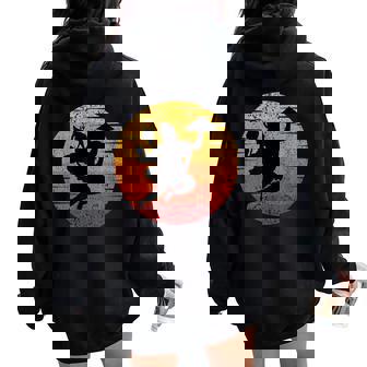 Retro Vintage Hindu God Lord Hanuman Monkey God Men Women Women Oversized Hoodie Back Print - Monsterry