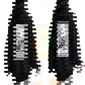 Retro Wrestling Mom Tarot Card Skeleton Mama Women Oversized Hoodie Back Print - Thegiftio UK