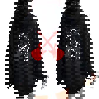Rock & Roll Skeleton Guitare Amoureux De La Musique Sweat à capuche oversize pour femme avec imprimé dans le dos - Cadeauxyz