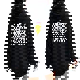 Rock The Staar Motivational Testing Day For Teacher Student Women Oversized Hoodie Back Print - Thegiftio