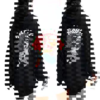 Rockabilly Rockabella Rockera Cuello Women Oversized Hoodie Back Print - Regaloses