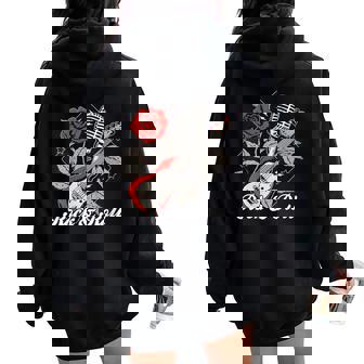 Rockabilly Rockabellaintage Rockera Rock & Roll Cuello Women Oversized Hoodie Back Print - Regaloses