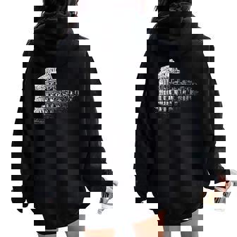 Roma Coliseo Italia Italia Anfiteatro Romano Me Encanta Roma Women Oversized Hoodie Back Print - Regaloses