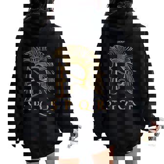 Roma Spqr Historia Romana Women Oversized Hoodie Back Print - Regaloses
