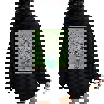 Roses -Incentan Gogh Sweat à capuche oversize pour femme avec imprimé dans le dos - Cadeauxyz