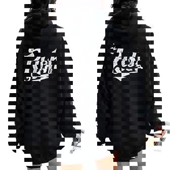Rush Surname Vintage Retro Boy Girl Women Oversized Hoodie Back Print - Seseable