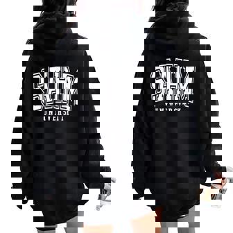 Sahm University Cool Mama Life Stay At Home Mom Women Oversized Hoodie Back Print - Thegiftio