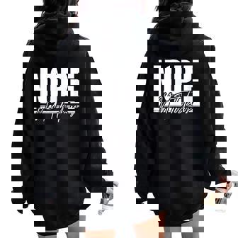 Sarcastic Puns Nope Proverbes De Motivation Négatifs Sweat à capuche oversize pour femme avec imprimé dans le dos - Cadeauxyz