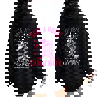 Save A Horse Ride A Cowboy Western Country Life Cowgirl Women Oversized Hoodie Back Print - Thegiftio UK
