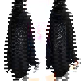 Scorpio Tarot Card Zodiac Sign Horoscope Lover Men Women Women Oversized Hoodie Back Print - Monsterry