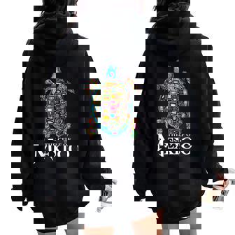 Graphic Sea Turtle Gulf Of Mexico Never Forget Trump Women Oversized Hoodie Back Print | Mazezy