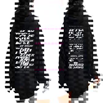 Self-Esteem Motivated And Person Women Oversized Hoodie Back Print - Monsterry