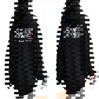Self Love Self Respect Self Worth Positive Inspirational Women Oversized Hoodie Back Print - Monsterry