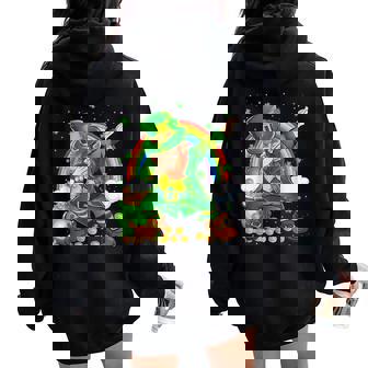 Shamrock Día De San Patricio Hombres Es Niños Dabbing Leprechaun Women Oversized Hoodie Back Print - Regaloses
