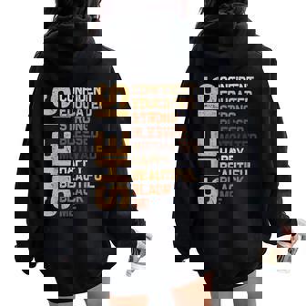 She Is Me Strong Educated Blessed Black History Girls Women Oversized Hoodie Back Print - Seseable
