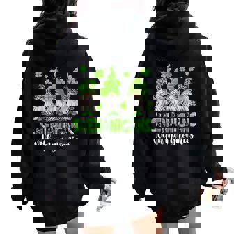 Shenanigans With My Gnomies St Patrick's Day Gnomes Women Women Oversized Hoodie Back Print - Thegiftio UK