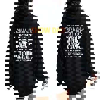 Show Dad Definition Equestrian Dad Horse Show Dad Women Oversized Hoodie Back Print - Thegiftio UK