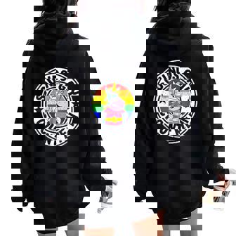Both Side Sounds Gay Count Me In Unicorn Rainbow Flag Lgbt Women Oversized Hoodie Back Print - Thegiftio UK