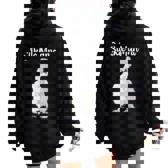 Silkie Mama For Mom Women Silkie Chicken Lover Women Oversized Hoodie Back Print - Monsterry