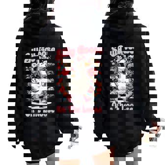 Silly Goose Mommy Floral Silly Goose Mama Mother's Day Women Oversized Hoodie Back Print - Seseable