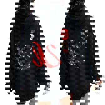 SIMPLE SNAKE LUCKY SEAL GREETING CHINESE ZODIAC ANIMAL Women Oversized Hoodie Back Print - Monsterry