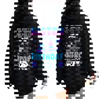 Sister Birthday Boy Llama Pinata Party Matching Family Women Oversized Hoodie Back Print - Seseable