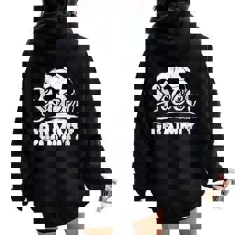 Soccer Grammy Soccer Player Game Day Mother's Day Women Oversized Hoodie Back Print - Thegiftio